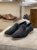 SAN LOUIS Ornate Beaded Velvet Smoking loafers
