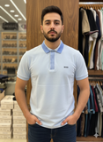 HG BSS CONTRAST ACCENT PERFORMANCE POLO T-SHIRT