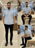 HG BSS LIGHT BLUE GOLF COLLECTION POLO T-SHIRT