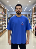JRDN BACK PRINTED SNEAKER BLUEPRINT OVERSIZED T-SHIRT