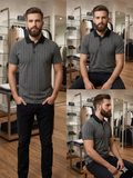 A-X MONOGRAM PRINT PIQUE POLO T-SHIRT