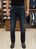 AX RELAXED FIT JEANS – EXTREME DISTRESSED VINTAGE WASH – CONTRAST STITCHING JEANS
