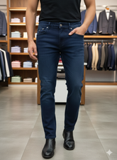 C-K MEN'S DARK WASH STRAIGHT FIT DENIM JEANS