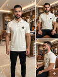 BLMN EMBOSSED LOGO PIQUE POLO T-SHIRT