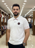 BLMN PARIS "B" LOGO PIQUE POLO T-SHIRT