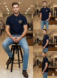 TMY MENS CLASSIC NAVY BLUE COTTON POLO T-SHIRT