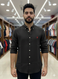 RLP ICONIC GINGHAM LINEN SHIRT