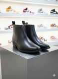 ALDO Sleek Black Leather Zip-Up Ankle Boots