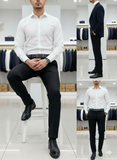 BOOTCUT IN DARK BLACK FORMAL TROUSERS