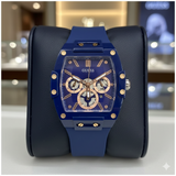 Guess Phoenix Men's Blue & Gold-Tone Multi-Function og Watch