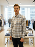 CALVIN KLEIN CLASSIC Neutral Plaid CHECKS SHIRT
