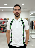 LCST RACING STRIPE WHITE POLO T-SHIRT