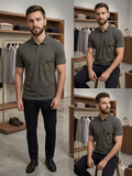 A-X ZIP-POCKET PIQUE POLO T-SHIRT