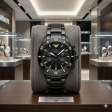 Emporio Armani Ceramica AR70010 Black Chronograph WATCH