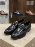 ROSSO Brunello Men’s Textured Bit Loafers