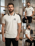 A-X TIPPED LOGO PIQUE POLO T-SHIRT
