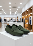 MR FAB WOVEN MESH OLIVE GREEN  LOAFERS