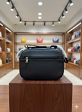 DAVID & JONES Sleek Textured Black Messenger BAG