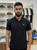 C-K PIMA COTTON SCRIPT LOGO POLO T-SHIRT