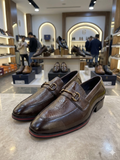 FRANK Premium Crest-Embossed Dual-Texture Loafers