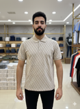 C-K SOLID WHITE PIQUE POLO T-SHIRT