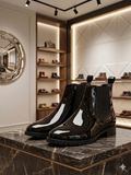 Zara Man Glossy Patent Leather Chelsea BOOTS