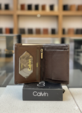 Calvin Luxury Genuine Leather Men’s Bi-Fold Wallet