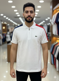 LCST SPORT QUARTER-ZIP WITH TRICOLOR SHOULDER PANELS POLO T-SHIRT