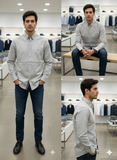 TMY MEN'S PLAIN REGULAR FIT SHIRT