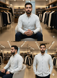 IMPORTED MODERN TEXTURED VERTICAL STRIPE LONG SLEEVE SHIRT