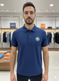 LCST BLUE TENNIS HERITAGE PATCH POLO T-SHIRT