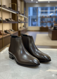 PAIZNIA Red-Bottom Leather Chelsea Boot