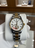 Two-Tone Rolex Oyster Perpetual Label Noir "Tourbillon" Tribute metal strap Watch