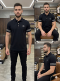 BLMN TAPE LOGO PIQUE POLO T-SHIRT