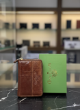 Woodland Distressed Leather Accordion Card Organizer wallet