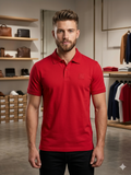 C-K MONOCHROME EMBROIDERED PIQUE POLO T-SHIRT