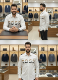 HG BSS Statement Logo Button-Up - Oversized Print Shirt