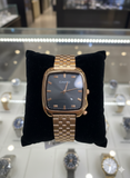 Elegant Casio Rose Gold Square Dial Watch with Date Display watch