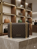 M-K Signature Monogram Large Flap Convertible Shoulder BAG