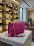 TRY BRCH Quilted Embossed Flap Shoulder BAG