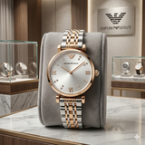 Emporio Armani Two-Tone Crystal-Accent Dress women's Watch
