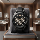 Emporio Armani Chronograph Leather Watch
