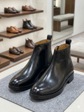 CHRISTIAN Sophisticated Smooth Leather Side-Zip Boots