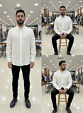 HKT LONDON CLASSIC LINEN PLAIN SHIRT