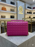 TRY BRCH Quilted Embossed Flap Shoulder BAG