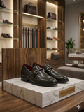 FRANK ROMELO Premium Snakeskin-Textured Leather Loafers