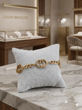 Elegant Gold-Tone Designer-Inspired Link Bracelet