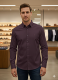 TMY MEN'S PLAIN REGULAR FIT SHIRT
