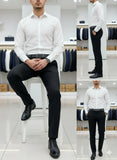 JET BLACK ANKEL FIT FORMAL TROUSERS