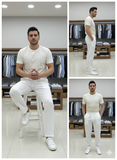 LINEN RELAXED FIT DRAWSTRING LINEN BLEND PANTS